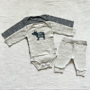 Just One You by Carter’s 3M Long Sleeve Bodysuits and Pants Bundle